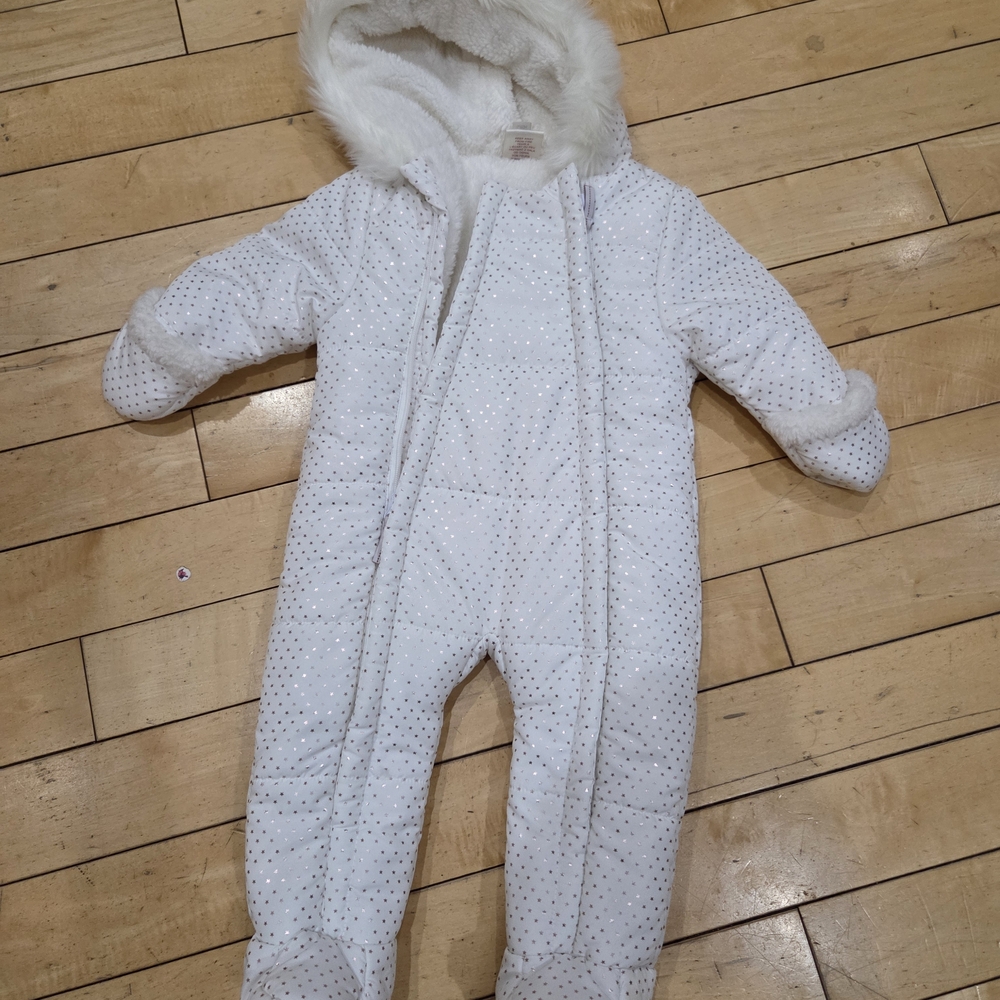Cozy White Polka Dot Kids One Piece